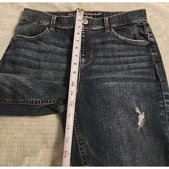 Maurices m Jeans Super High Rise Pull On Distressed Skinny Size Medium - Picture 6 of 7
